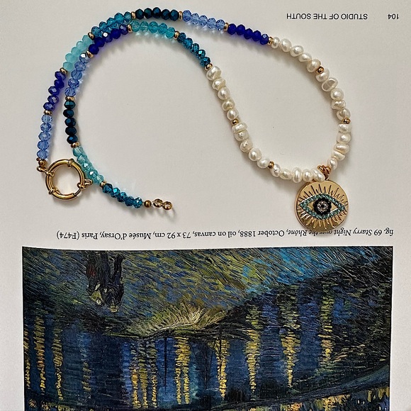 Freshwater pearl and bead necklace - Picture 5 of 5